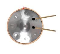 Handpan Drum Steel Hand Pan, 9/10/12 Notes Hand Drum In D Kurd Minor, 432 Hz Handpan Drums Percussion Instrument Steel Handpan Drum, With Handpan Bag, 2 Mallets And Hand Drum Stand(B,10Notes)