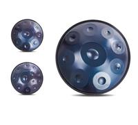Handpan Drum Steel Hand Pan, 9/10/12 Notes Hand Drum In D Kurd Minor, 432 Hz Handpan Drums Percussion Instrument Steel Handpan Drum, With Handpan Bag, 2 Mallets And Hand Drum Stand(D,10Notes)