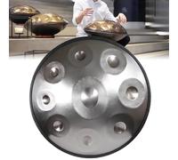 Handpan Drum Steel Hand Pan, 9/10/12 Notes Hand Drum In D Kurd Minor, 432 Hz Handpan Drums Percussion Instrument Steel Handpan Drum, With Handpan Bag, 2 Mallets And Hand Drum Stand(440Hz,12Notes)