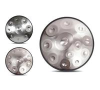 Handpan Drum Steel Hand Pan, 9/10/12 Notes Hand Drum In D Kurd Minor, 432 Hz Handpan Drums Percussion Instrument Steel Handpan Drum, With Handpan Bag, 2 Mallets And Hand Drum Stand(C,10Notes)