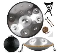 Handpan Drum Steel Hand Pan, 9/10/12 Notes Hand Drum In D Kurd Minor, 432 Hz Handpan Drums Percussion Instrument Steel Handpan Drum, With Handpan Bag, 2 Mallets And Hand Drum Stand(432Hz,12Notes)