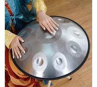 Handpan Drum Steel Hand Pan, 9/10/12 Notes Hand Drum In D Kurd Minor, 432 Hz Handpan Drums Percussion Instrument Steel Handpan Drum, With Handpan Bag, 2 Mallets And Hand Drum Stand(A,10Notes)