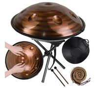 Handpan Drum Steel Hand Pan, 9/10/12 Notes Hand Drum In D Kurd Minor, 432 Hz Handpan Drums Percussion Instrument Steel Handpan Drum, With Handpan Bag, 2 Mallets And Hand Drum Stand(A 440Hz,12Notes)