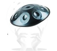 Handpan Drum Steel Hand Pan, 9/10/12 Notes Hand Drum In D Kurd Minor, 432 Hz Handpan Drums Percussion Instrument Steel Handpan Drum, With Handpan Bag, 2 Mallets And Hand Drum Stand(D,10Notes)