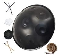 Handpan Drum Steel Hand Pan, 9/10/12 Notes Hand Drum In D Kurd Minor, 432 Hz Handpan Drums Percussion Instrument Steel Handpan Drum, With Handpan Bag, 2 Mallets And Hand Drum Stand(9Notes)