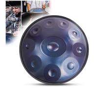 Handpan Drum Steel Hand Pan, 9/10/12 Notes Hand Drum In D Kurd Minor, 432 Hz Handpan Drums Percussion Instrument Steel Handpan Drum, With Handpan Bag, 2 Mallets And Hand Drum Stand(Blue,12Notes)
