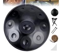 Handpan Drum Steel Hand Pan, 9/10/12 Notes In D Kurd Minor, 432/440 Hz Percussion Instrument, Handpan Drum With Portable Bag, 2 Mallets and Hand Drums Stand(C-432hz,12 notes)