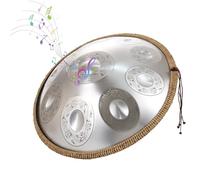 Handpan Drum Steel Handpan 440hz/432hz Steel Hand Drum Instrument Handpan In D Minor Harmonic Percussion For Sound Healing Personal Meditation(Sun,10 Notes(440Hz))