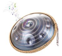 Handpan Drum Steel Handpan 440hz/432hz Steel Hand Drum Instrument Handpan In D Minor Harmonic Percussion For Sound Healing Personal Meditation(Dark,10 Notes(432Hz))