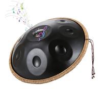 Handpan Drum Steel Handpan 440hz/432hz Steel Hand Drum Instrument Handpan In D Minor Harmonic Percussion For Sound Healing Personal Meditation(Black,9 Notes(440Hz))