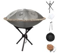 Handpan Drum, Steel Percussion Instrument for Sound Healing, 22 Inch, 9/10/12 Notes with Soft Bag, 432Hz/440Hz Tuning