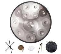Handpan Drum Steel Percussion Instrument with Soft Bag for Meditation Yoga Sound Healing and Street Performance