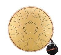Handpan Drum Steel Tongue Drum 14 Inch 15 Notes C Ethereal Drum 13 inch 15 notes Handpan Percussion Musical Instrument(Gold 14 inch)
