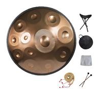 Handpan Drum Steel Tongue Drum in D Minor, 9 Notes, Harmonic Percussion Instrument with Soft Bag