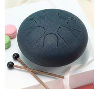 Handpan Drum, Steel Tongue Rain Drum 3/4/6/12 Inch 6/8/13 Notes, Handpan Percussion Instrument For Meditation, Yoga, And Music Therapy, For Inside & Outside Key(Navy blue,12 inch 13 Note)