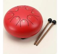Handpan Drum, Steel Tongue Rain Drum 3/4/6/12 Inch 6/8/13 Notes, Handpan Percussion Instrument For Meditation, Yoga, And Music Therapy, For Inside & Outside Key(Vermilion Red,3 inch 6 Note)