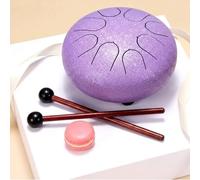 Handpan Drum, Steel Tongue Rain Drum 3/4/6/12 Inch 6/8/13 Notes, Handpan Percussion Instrument For Meditation, Yoga, And Music Therapy, For Inside & Outside Key(Lavender,12 inch 13 Note)