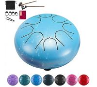Handpan Drum, Steel Tongue Rain Drum 3/4/6/12 Inch 6/8/13 Notes, Handpan Percussion Instrument For Meditation, Yoga, And Music Therapy, For Inside & Outside Key(Lake blue,3 inch 6 Note)