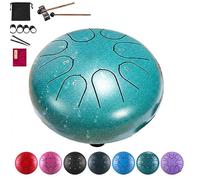 Handpan Drum, Steel Tongue Rain Drum 3/4/6/12 Inch 6/8/13 Notes, Handpan Percussion Instrument For Meditation, Yoga, And Music Therapy, For Inside & Outside Key(Malachite,3 inch 6 Note)