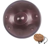 Handpan Drums 22 Inch D Minor Hand Pan Instrument 440Hz 9/10/12 Notes Steel Tongue Drum Percussion For Adults With Carry Bag, Stand, 2 Hand Mallets(Purple,12)
