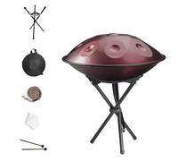 Handpan Drums - 9/10/12 Notes D Minor Steel Hand Drum Instrument, 432Hz/440Hz Concert Percussion With Stand, Handpan Drum Set For Adult Includes Soft Case Mallets(C,440HZ/9Note)