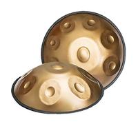 Handpan Drums 9/10/12 Notes in D Minor ''Gold Performer'' Steel Hand Drum Harmonic Percussion, 432/440Hz/9 Notes/440Hz