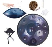 Handpan Drums D Minor Kurd Handpan 9/10/12 Notes Hand Pan Steel Drum Percussion Instrument For Professional Performance, 432hz/440hz Handpan Drums,22inch