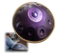 Handpan drums for adults 22-Inch Steel Tongue Drum 432Hz 440Hz Hand pan 9/10/12 Notes in D Minor musical Harmonic Percussion Instrument for Sound Healing, Yoga(Purple,10 Notes/440Hz)