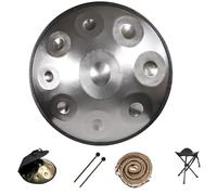 Handpan Drums For Adults 9/10/12 Notes Steel Hand Drum, 440HZ Kurd Handpan Instrument 22" D Minor Harmonic Percussion With Soft Hand Pan Bag(Gold,9)