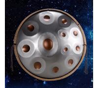 Handpan Drums for Adults Steel Handpan 9/10/12 Notes Percussion Instrument Durable Handpan Drum Set in D Minor for Concert Yoga Audio Production (Color : 12 notes, Size : 440Hz)