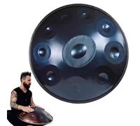 Handpan drums for adults, Steel Tongue Drum 22-Inch 9/10/12 Notes D Minor Handpan Drum, Premium Steel Hand Pan Instrument for Artist Performance 432Hz 440Hz(Blue,10 Notes/440Hz)