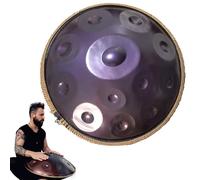 Handpan drums for adults, Steel Tongue Drum 22-Inch 9/10/12 Notes D Minor Handpan Drum, Premium Steel Hand Pan Instrument for Artist Performance 432Hz 440Hz(Purple,12 Notes/440Hz)
