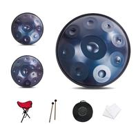 Handpan Drums Instrument 22 Inch 910 12 Notes Steel Tongue Drum For Adults Hand Pan Drum With Tripod Mallets And Carry Bag 432Hz440Hz Color SILVER9 NOTES Size 440Hz