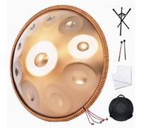 Handpan Drums Sets D Minor 22 Inches 432hz/440hz Steel Hand Drum Percussion Instruments, Professional Handpan Instrument For Meditation, Music Therapy & Live Performances(B,9Notes)