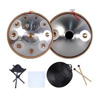 Handpan Drums Sets, D Minor 22 Inches Steel Hand Drum with Soft Hand Pan Bag, 2 Handpan Mallet, Handpan Stand and Dust-free Cloth