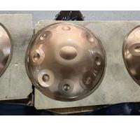 Handpan Steel Drum 9 Notes 22 Inch Gold Performer In D Minor - Includes Stand, Case, Mallets, Cloth - 432 Hz Sound