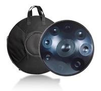 Handpan Steel Drum Instrument 22 Inch D Minor - 9/10/12 Notes Steel Hand Pan with Bag, Stand & Mallets for Adults Beginner Hand Drum for Yoga Healing Meditation Audio(Blue,432HZ/10Note)