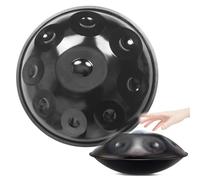 Handpan Steel Drum Professional Instrument in D Minor 432Hz/440Hz Hand Pan Drum Harmonic Percussion with Ethereal Sound Great for Sound Healing Meditation and Relaxation(D,10Notes)