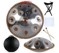 Handpan Steel Drum Professional Instrument in D Minor 432Hz/440Hz Hand Pan Drum Harmonic Percussion with Ethereal Sound Great for Sound Healing Meditation and Relaxation(440Hz,12Notes)