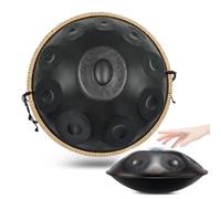 Handpan Steel Drum Professional Instrument in D Minor 432Hz/440Hz Hand Pan Drum Harmonic Percussion with Ethereal Sound Great for Sound Healing Meditation and Relaxation(432Hz,10Notes)