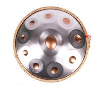 Handpan Steel Drum Professional Instrument in D Minor 432Hz/440Hz Hand Pan Drum Harmonic Percussion with Ethereal Sound Great for Sound Healing Meditation and Relaxation(440Hz,10Notes)