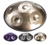 Handpan Steel Drums, 18 Inches 6 Note Black Gray Drum Instrument for Music Enthusiast - Sound Therapy, Meditation, and Yoga - Adults Steel Drums