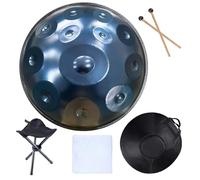 Handpan Steel Tongue Drum, 22" 9/10/12 Notes D Minor Steel Handpan Drum, Harmonic Handpan Harmonic Percussion, Without Murmurs and Broken Tones, for Sound Healing, Personal Meditation