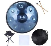 Handpan Steel Tongue Drum, 22" 9/10/12 Notes D Minor Steel Handpan Drum, Harmonic Handpan Harmonic Percussion, Without Murmurs and Broken Tones, for Sound Healing, Personal Meditation