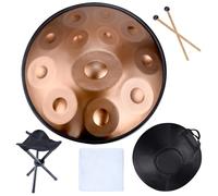 Handpan Steel Tongue Drum, 22" 9/10/12 Notes D Minor Steel Handpan Drum, Harmonic Handpan Harmonic Percussion, Without Murmurs and Broken Tones, for Sound Healing, Personal Meditation