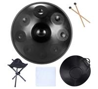 Handpan Steel Tongue Drum, 22" 9/10/12 Notes D Minor Steel Handpan Drum, Harmonic Handpan Harmonic Percussion, Without Murmurs and Broken Tones, for Sound Healing, Personal Meditation