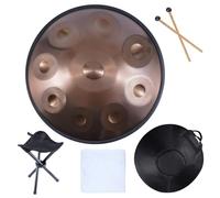 Handpan Steel Tongue Drum, 22" 9/10/12 Notes D Minor Steel Handpan Drum, Harmonic Handpan Harmonic Percussion, Without Murmurs and Broken Tones, for Sound Healing, Personal Meditation