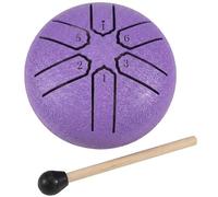 Handpan, Steel Tongue Drum 3/4/6/12 Inch 6/8/13 Notes, Hand Pan Drum With Music Book, Rain Drum Style Calming Percussion Instruments, Musical Gift For Adults & Beginners(Purple,12 inch 13 Note)