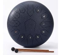 Handpan, Steel Tongue Drum 3/4/6/12 Inch 6/8/13 Notes, Hand Pan Drum With Music Book, Rain Drum Style Calming Percussion Instruments, Musical Gift For Adults & Beginners(Blue,12 inch 13 Note)