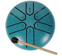 Handpan, Steel Tongue Drum 3/4/6/12 Inch 6/8/13 Notes, Hand Pan Drum With Music Book, Rain Drum Style Calming Percussion Instruments, Musical Gift For Adults & Beginners(Green,6 inch 8 Note)